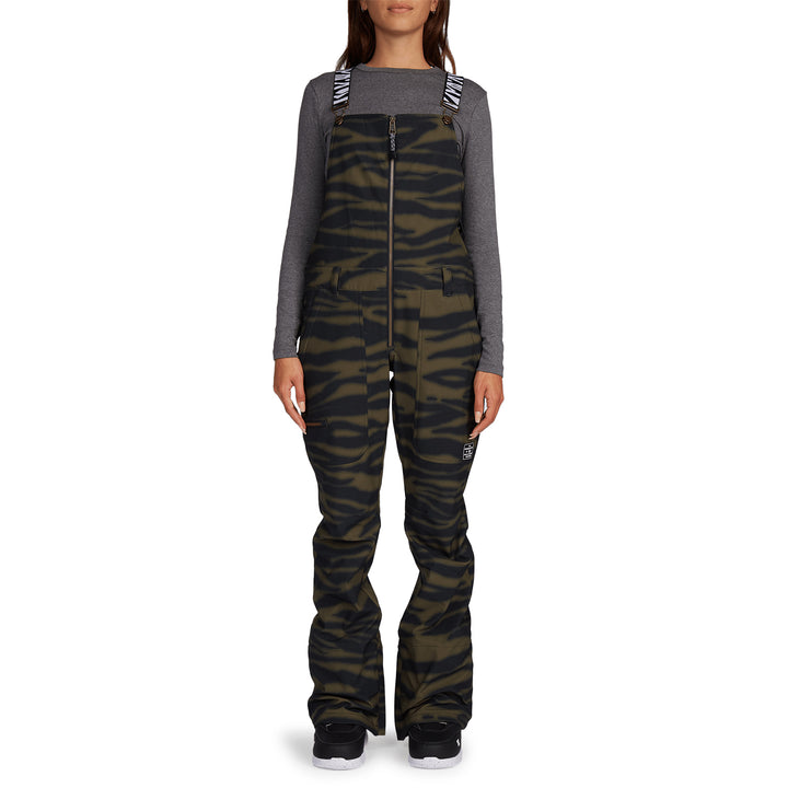 DC Collective Softshell Bibs - Women's Zebra Olive Night