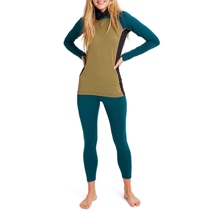 Burton Midweight X Long Neck Hooded Base Layer Top - Women's Shaded Spruce / Martini Olive