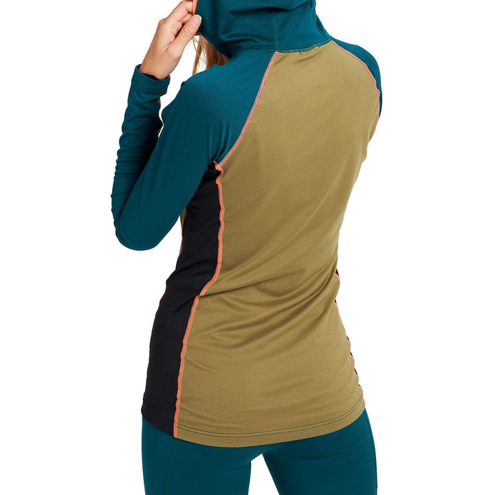Burton Midweight X Long Neck Hooded Base Layer Top - Women's Shaded Spruce / Martini Olive