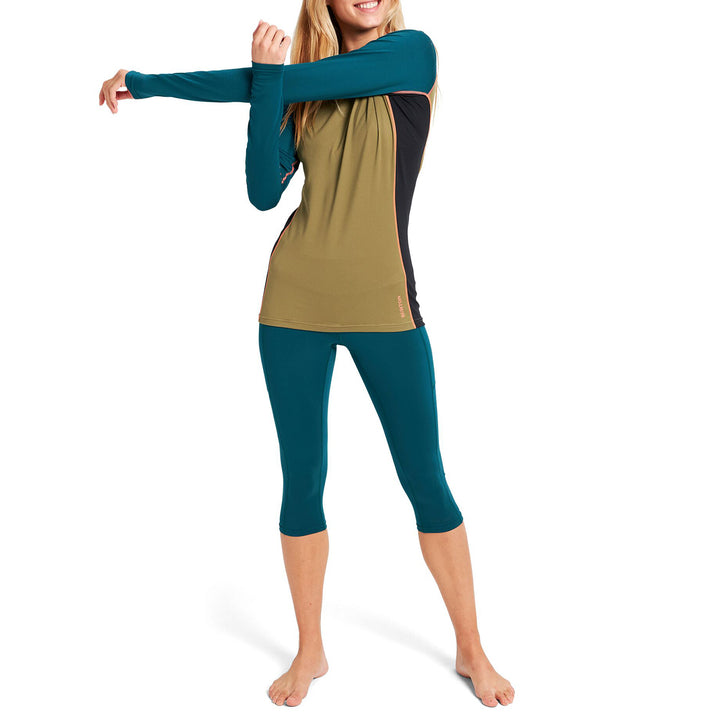 Burton Midweight X Base Layer Crew - Women's Shaded Spruce / Martini Olive