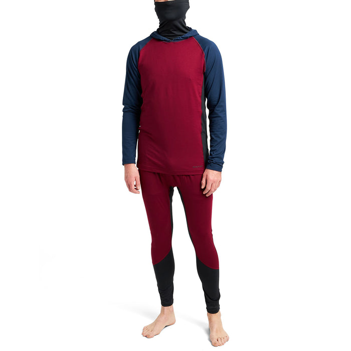 Burton Midweight X Long Neck Hooded Base Layer Top Dress Blue / Mulled Berry
