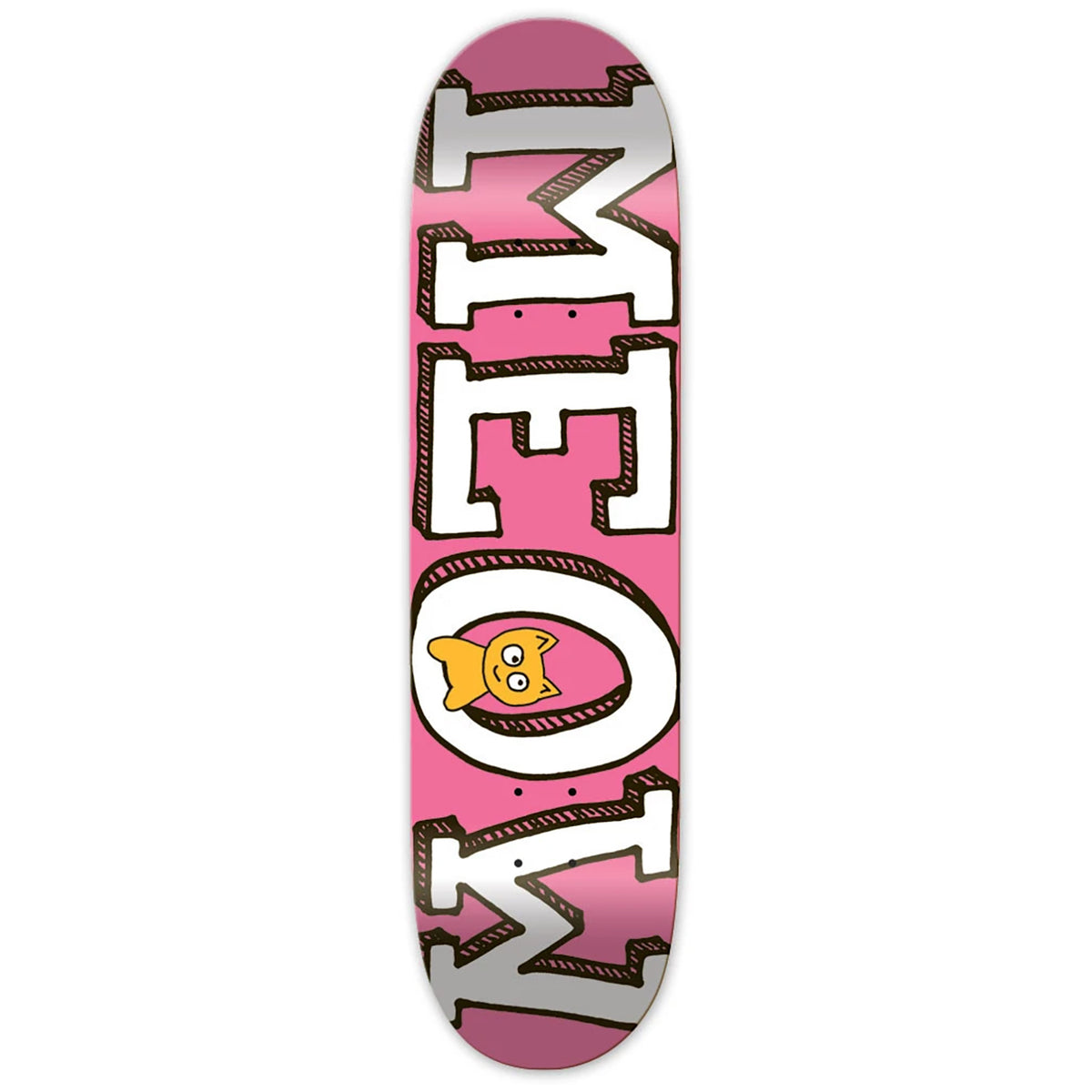 Meow Logo Pink 8.25 Skateboard Deck