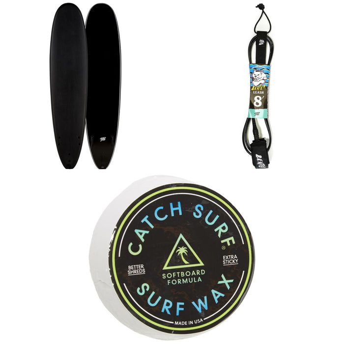 Catch Surf Blank Series 8'0" Log Surfboard + Catch Surf Beater 8' Leash + Catch Surf Surf Wax