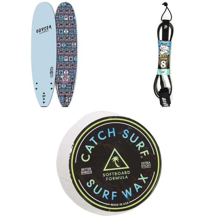 Catch Surf Odysea 8'0" Log x Jamie O'Brien Surfboard + Catch Surf Beater 8' Leash + Catch Surf Surf Wax