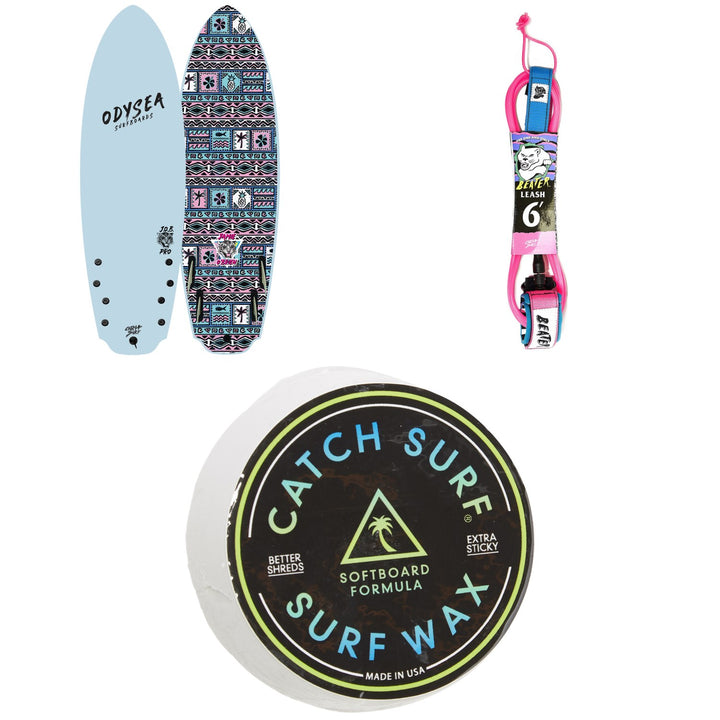 Catch Surf Odysea 5'8" Quad-Fin x Jamie O'Brien Pro Surfboard + Catch Surf Beater 6' Leash + Catch Surf Surf Wax