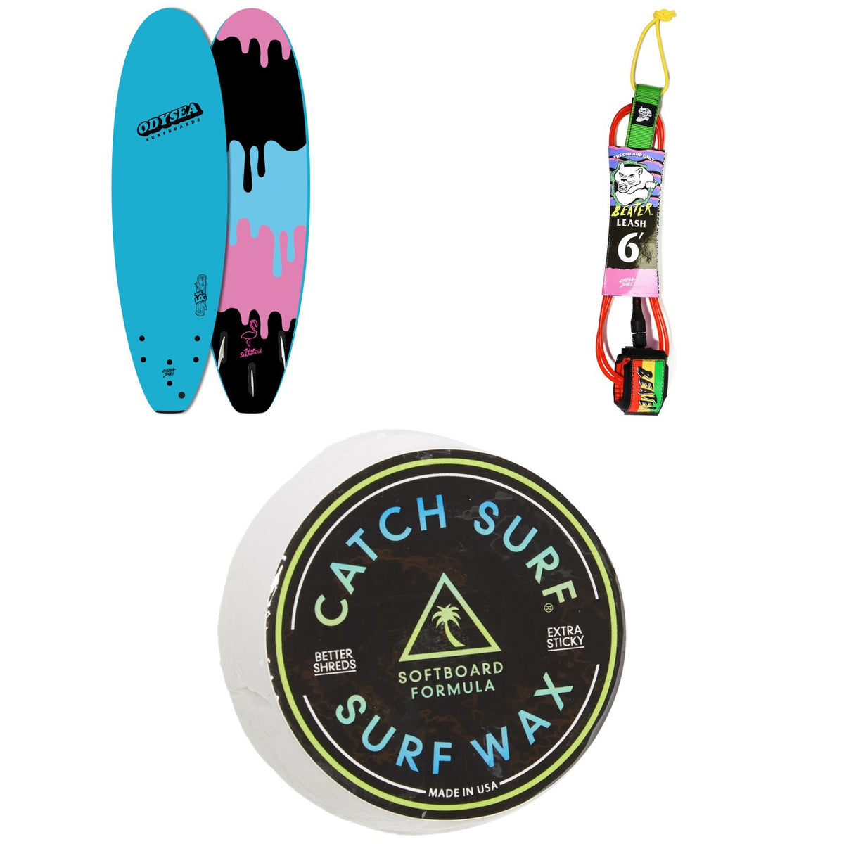 Catch Surf Odysea 6'0" Log x Tyler Stanaland Surfboard + Catch Surf Beater 6' Leash + Catch Surf Surf Wax