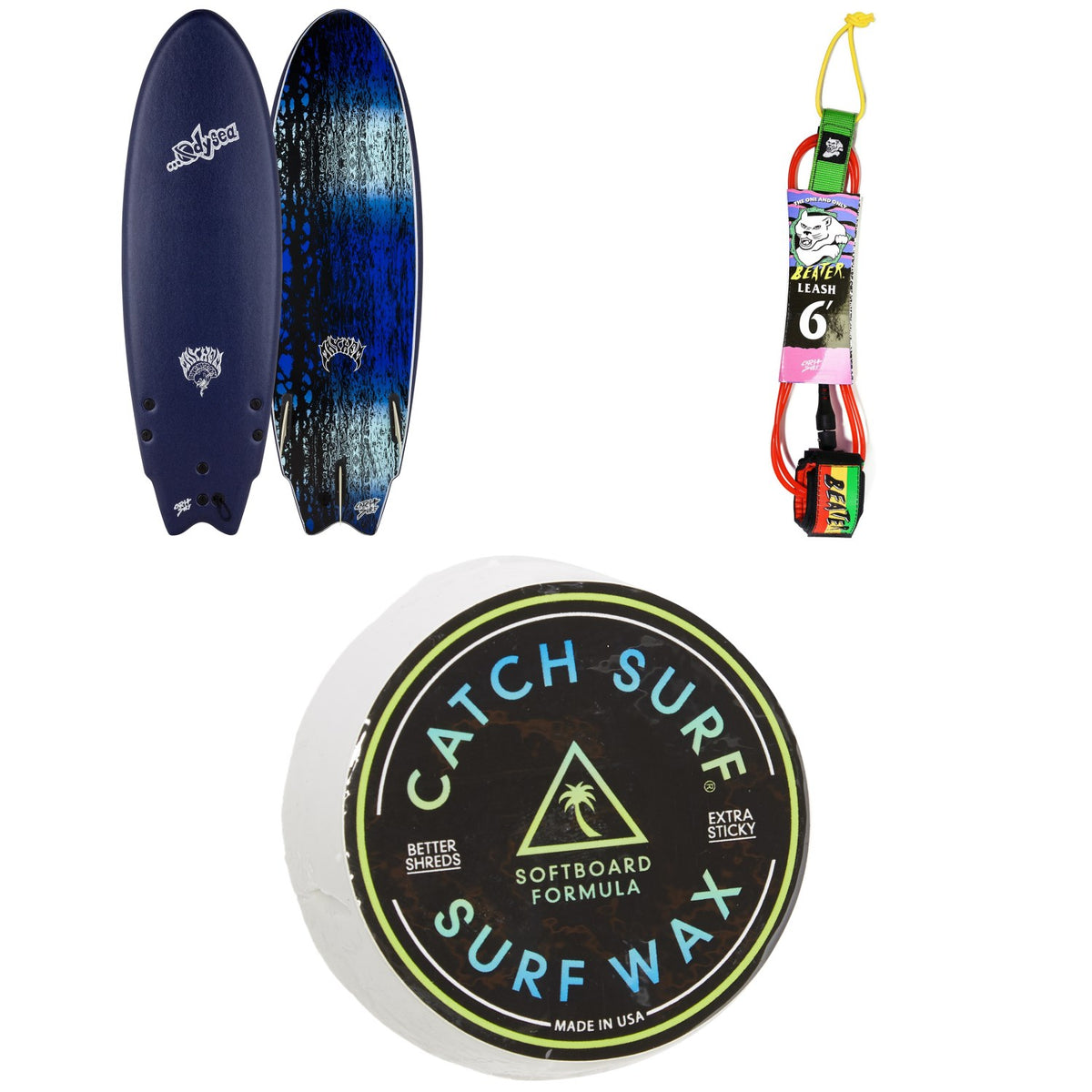 Catch Surf Odysea x Lost RNF 5'11" Surfboard + Catch Surf Beater 6' Leash + Catch Surf Surf Wax