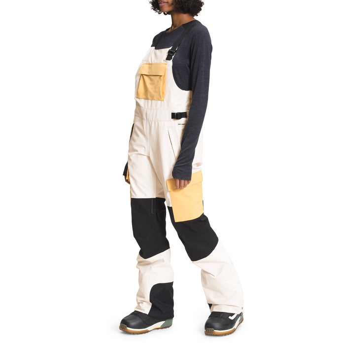The North Face Dragline Bibs - Women's Gardenia White/TNF Black/Chamois Orange