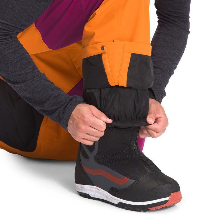 The North Face Dragline Bibs - Men's Vivid Orange/Roxbury Pink/TNF Black