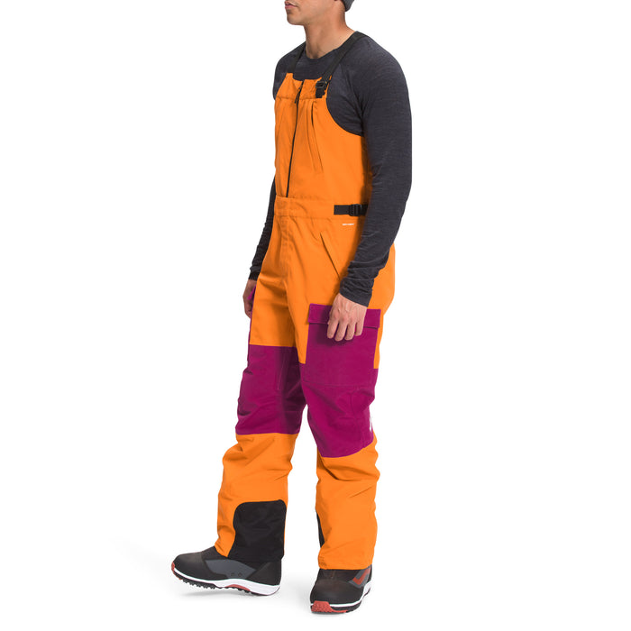 The North Face Dragline Bibs - Men's Vivid Orange/Roxbury Pink/TNF Black