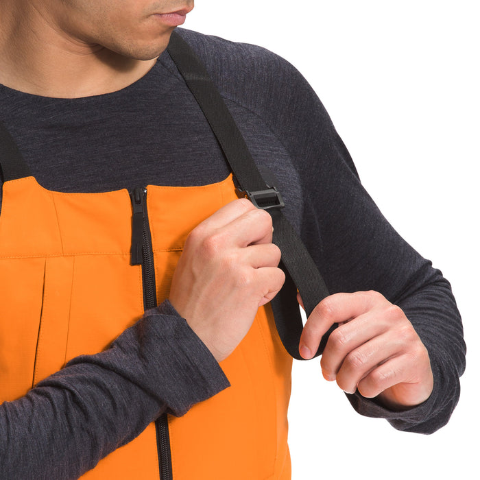 The North Face Dragline Bibs - Men's Vivid Orange/Roxbury Pink/TNF Black