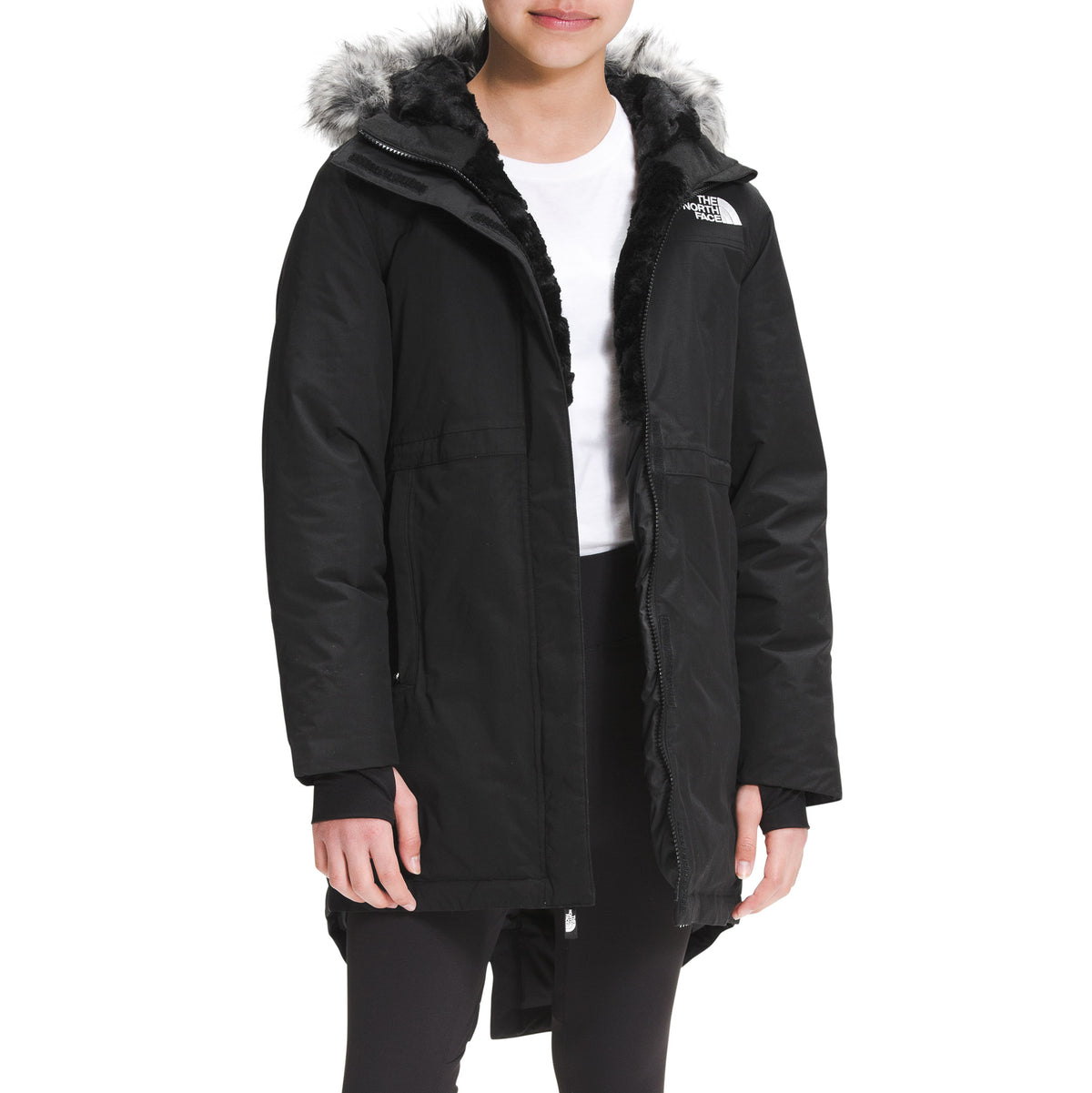 The North Face Arctic Swirl Parka Jacket - Girls' TNF Black