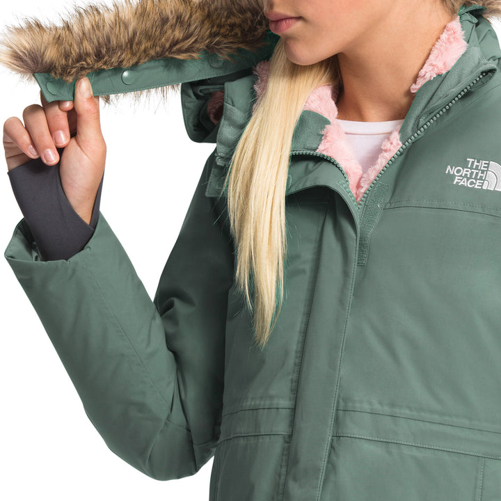 The North Face Arctic Swirl Parka Jacket - Girls' Laurel Wreath Green