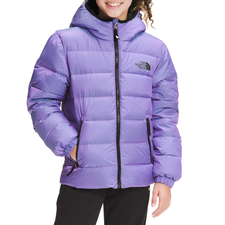 The North Face Printed Hyalite Down Jacket - Girls' Sweet Violet/Iridescent