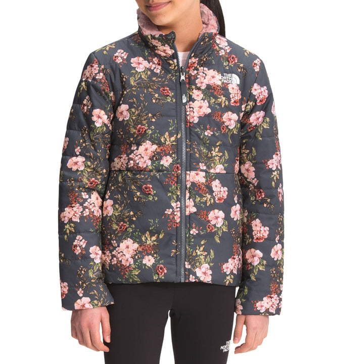 The North Face Printed Reversible Mossbud Swirl Jacket - Girls' Vanadis Grey Après Floral Print