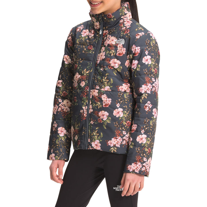 The North Face Printed Reversible Mossbud Swirl Jacket - Girls' Vanadis Grey Après Floral Print