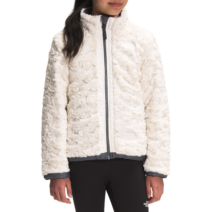 The North Face Reversible Mossbud Swirl Jacket - Girls' Vanadis Grey Heather/Gardenia White