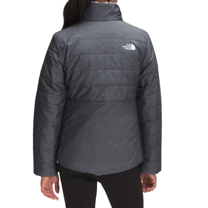 The North Face Reversible Mossbud Swirl Jacket - Girls' Vanadis Grey Heather/Gardenia White