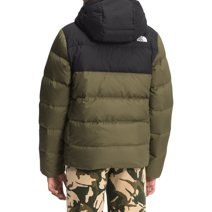 The North Face Moondoggy Hoodie - Kids' Burnt Olive Green/TNF Black