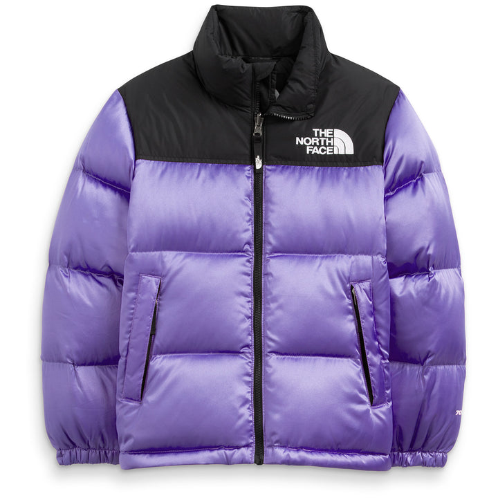 The North Face Printed 1996 Retro Nuptse Jacket - Kids' Sweet Violet/Metallic/TNF Black
