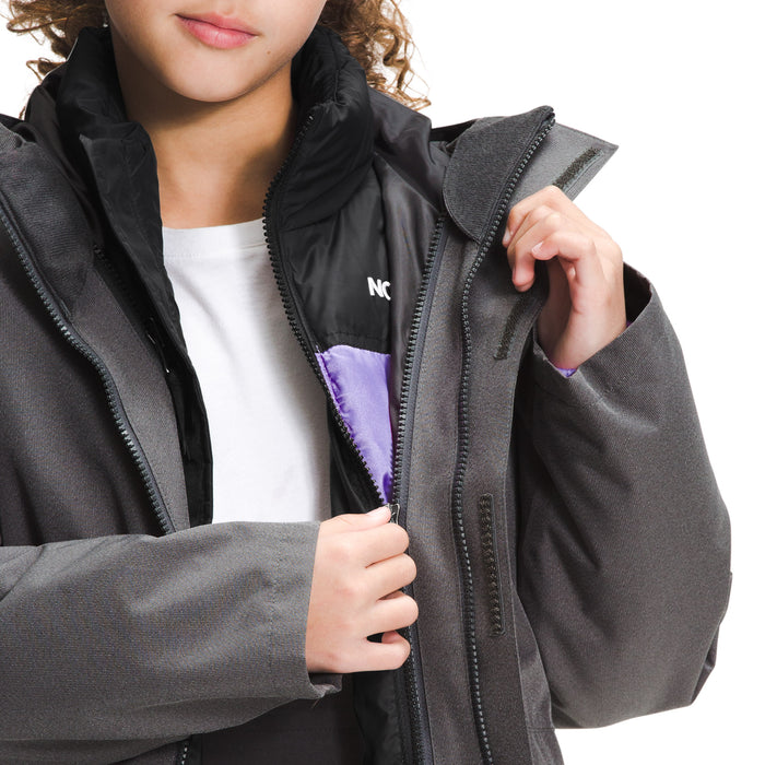 The North Face Printed 1996 Retro Nuptse Jacket - Kids' Sweet Violet/Metallic/TNF Black
