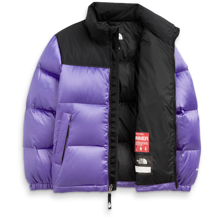The North Face Printed 1996 Retro Nuptse Jacket - Kids' Sweet Violet/Metallic/TNF Black