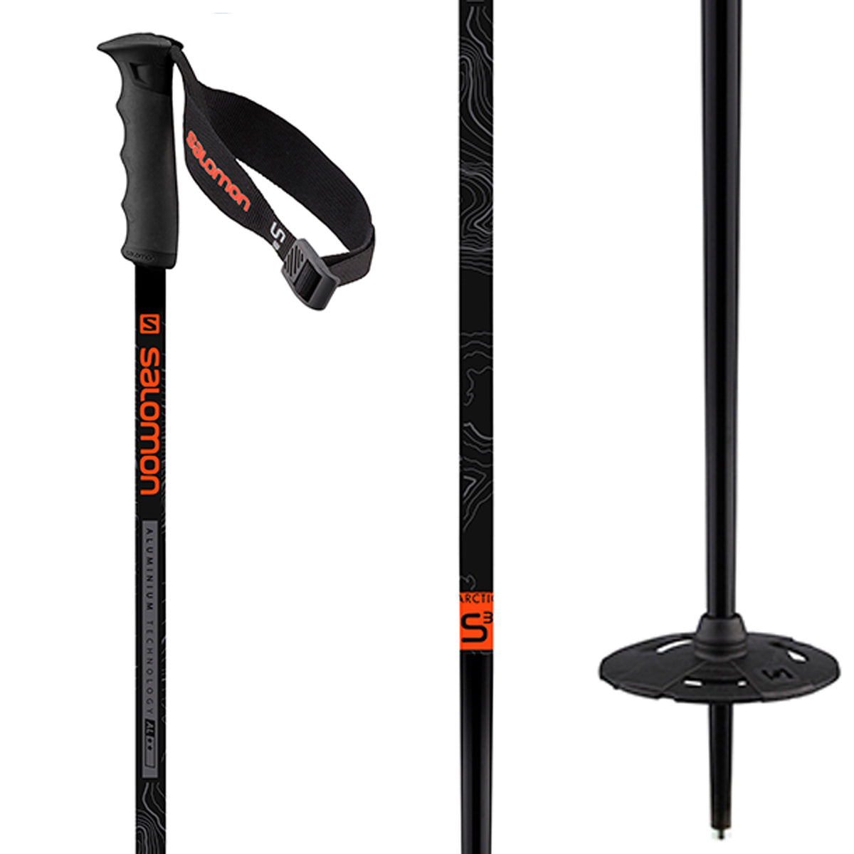 Salomon Arctic S3 XL Ski Poles 2023 Black