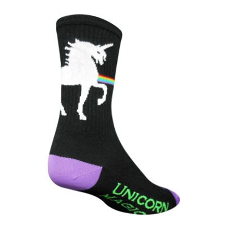SockGuy Unicorn Express 6" Crew Bike Socks S/M