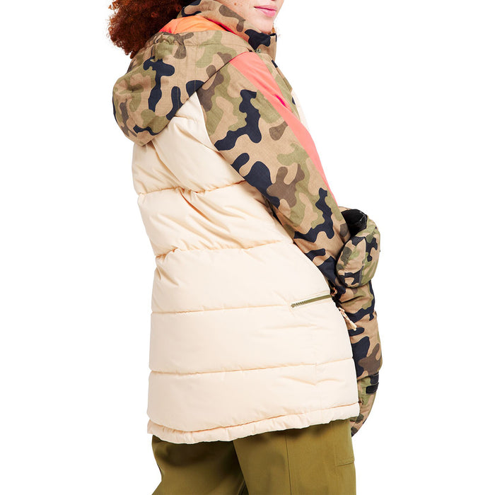 Burton Keelan Jacket - Women's Crème Brûlée / Martini Olive Terra Camo