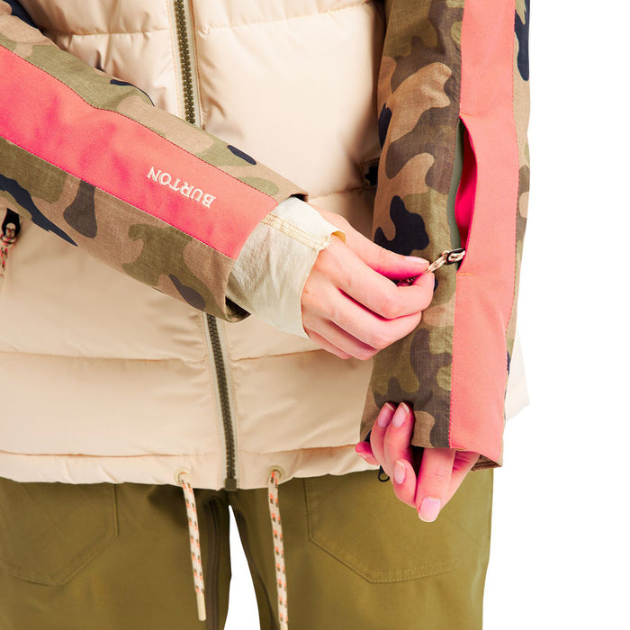 Burton Keelan Jacket - Women's Crème Brûlée / Martini Olive Terra Camo
