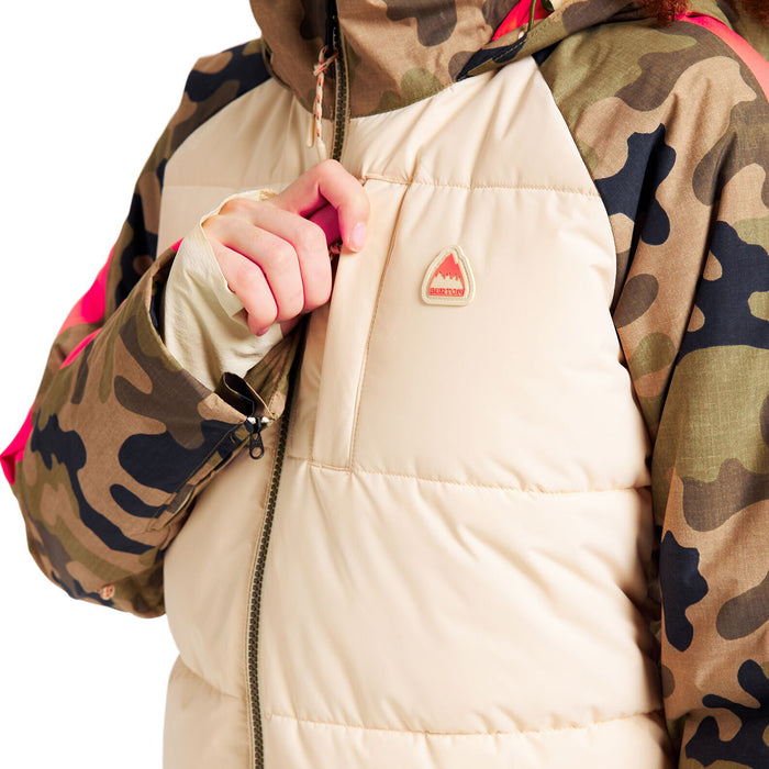 Burton Keelan Jacket - Women's Crème Brûlée / Martini Olive Terra Camo