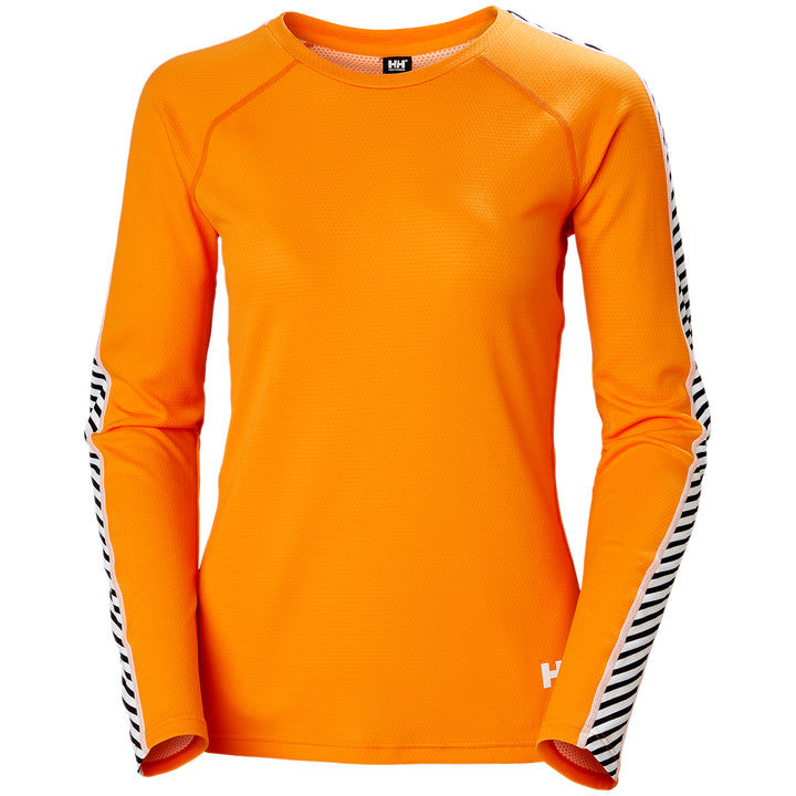 Helly Hansen Lifa Active Stripe Crew - Women's Poppy Orange