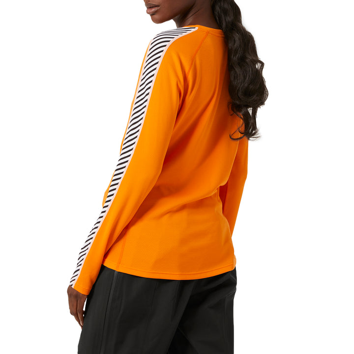 Helly Hansen Lifa Active Stripe Crew - Women's Poppy Orange