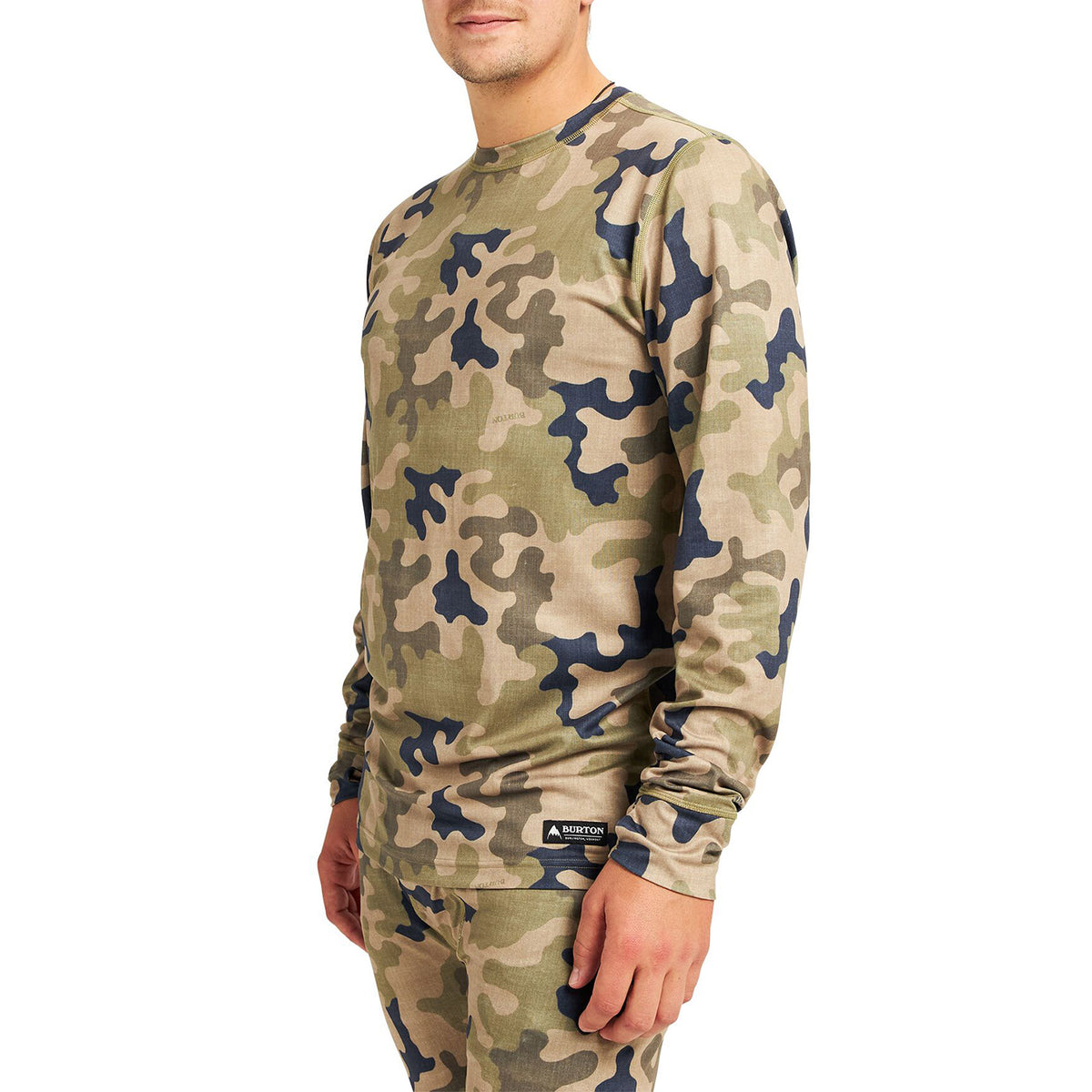 Burton Midweight Crew Top Martini Olive Terra Camo