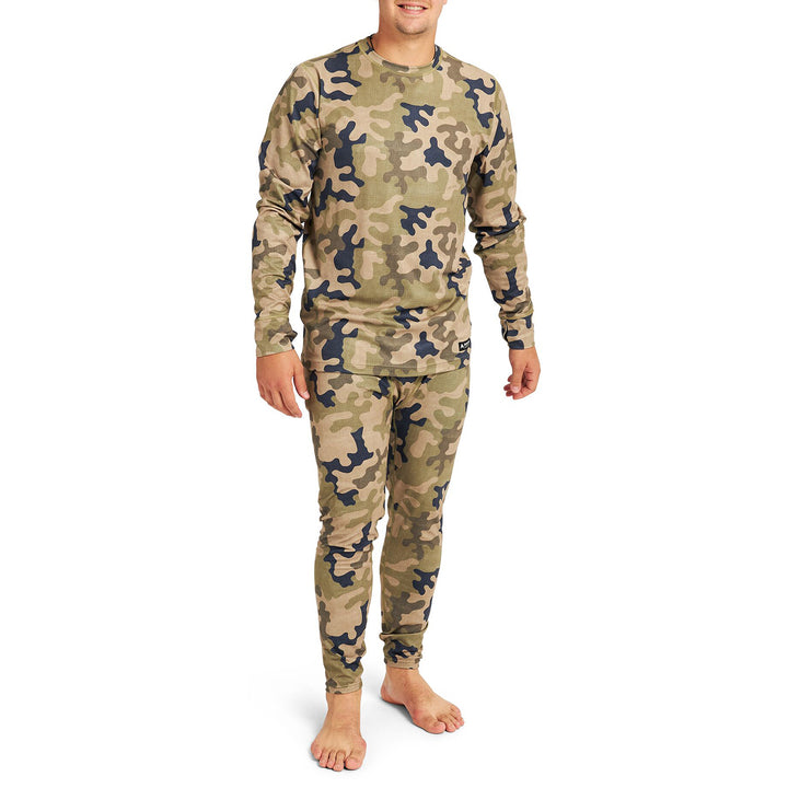 Burton Midweight Crew Top Martini Olive Terra Camo