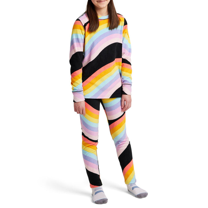 Burton Fleece Baselayer Set - Kids' True Black Rainbow Mashup