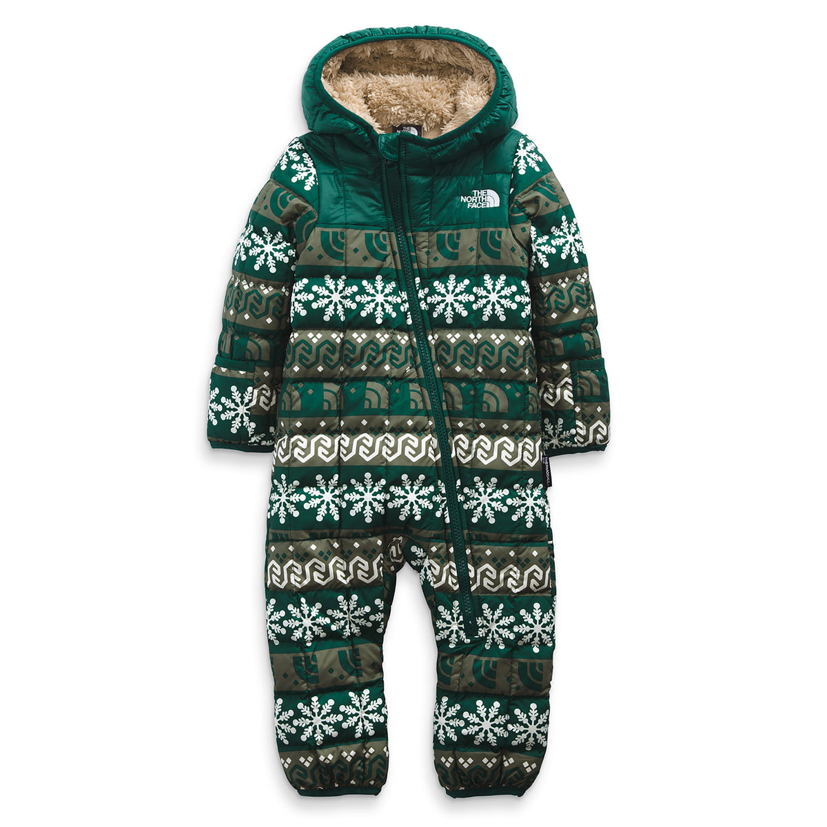 The North Face ThermoBall Eco Bunting - Infants' Night Green Halfdome Fairisle Print