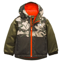 The North Face Snowquest Insulated Jacket - Toddlers' New Taupe Green Explorer Camo Print::New Taupe Green Explorer Camo Print