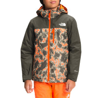 The North Face Snowquest Plus Insulated Jacket - Kids' Power Orange Marble Camo Print::Power Orange Marble Camo Print