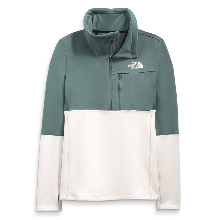 The North Face Tagen 1/4 Zip Fleece - Women's Balsam Green/Gardenia White