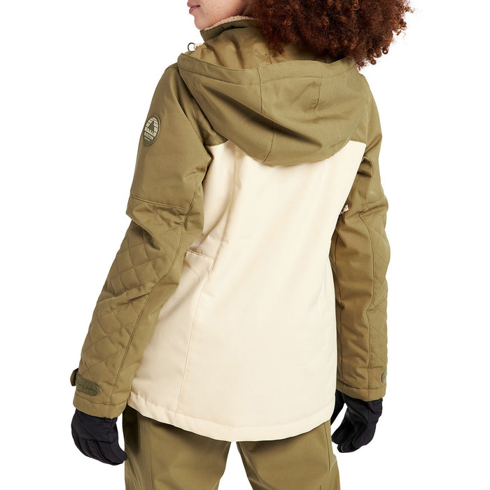 Burton Tulum Stretch Jacket - Women's Martini Olive / Cr?Me Br?L?E