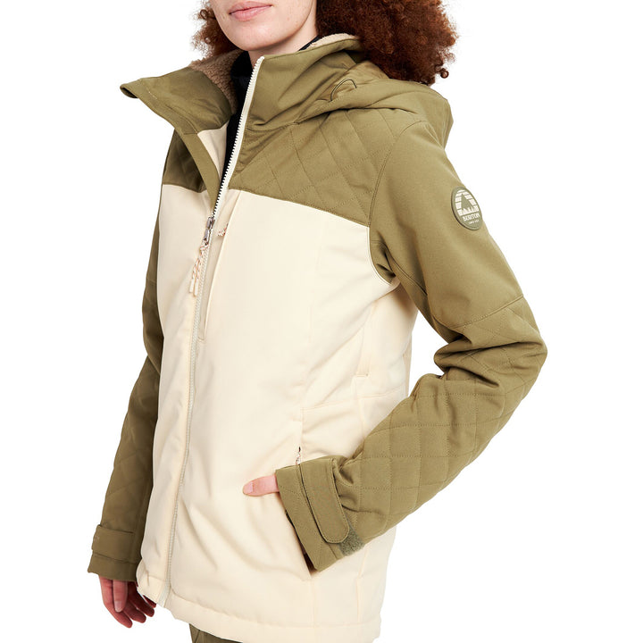 Burton Tulum Stretch Jacket - Women's Martini Olive / Cr?Me Br?L?E