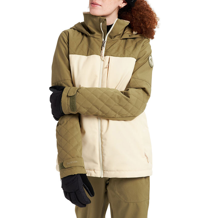 Burton Tulum Stretch Jacket - Women's Martini Olive / Cr?Me Br?L?E