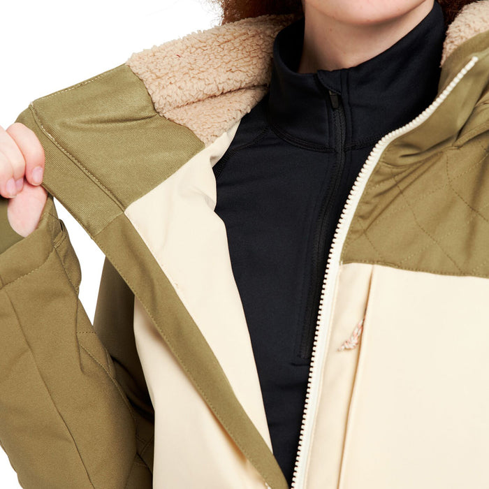 Burton Tulum Stretch Jacket - Women's Martini Olive / Cr?Me Br?L?E