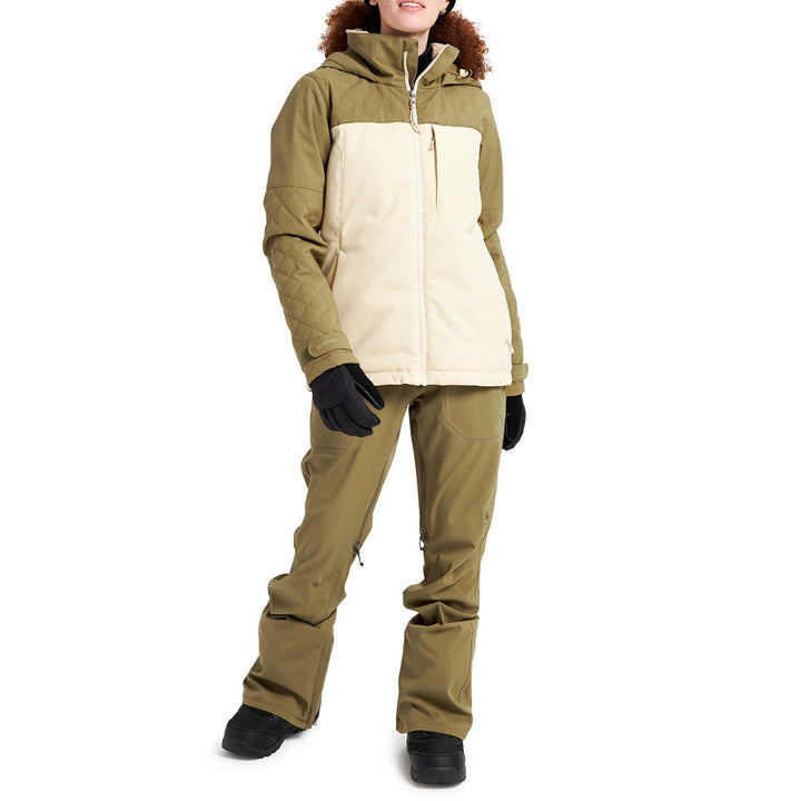 Burton Tulum Stretch Jacket - Women's Martini Olive / Cr?Me Br?L?E