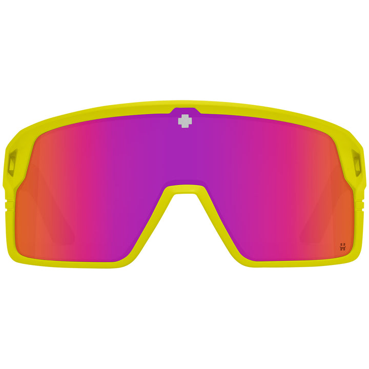 Spy Monolith Sunglasses Matte Neon Yellow/Happy Gray Green Pink Spectra Mirror