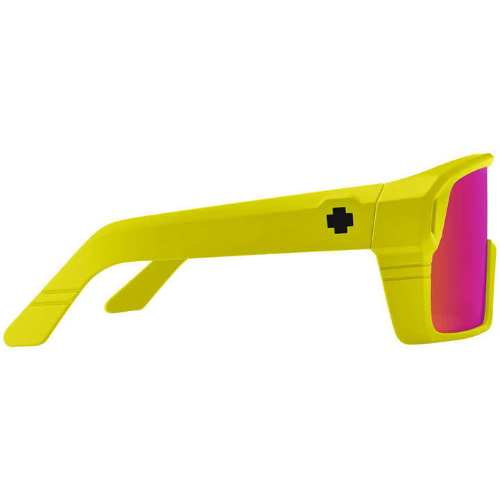 Spy Monolith Sunglasses Matte Neon Yellow/Happy Gray Green Pink Spectra Mirror