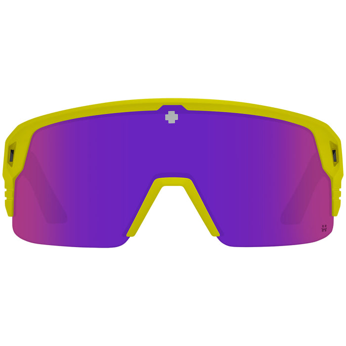 Spy Monolith 5050 Sunglasses Matte Neon Yellow/Happy Bronze Purple Spectra Mirror