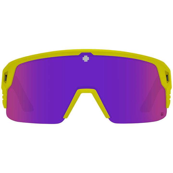 Spy Monolith 5050 Sunglasses Matte Neon Yellow/Happy Bronze Purple Spectra Mirror