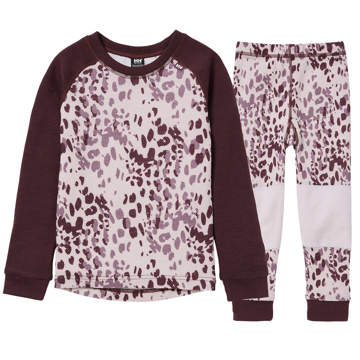 Helly Hansen Graphic Lifa Merino Baselayer Set - Toddlers' Pink Ash AOP